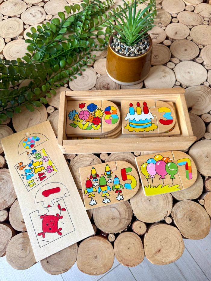 Puzzle chiffres en bois - photo numéro 5