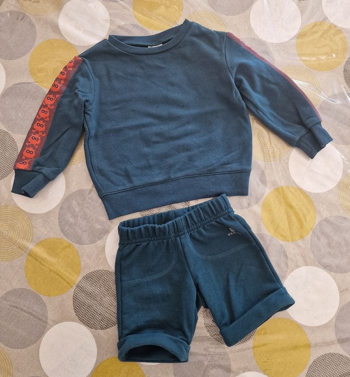 Ensemble sweat et short décathlon