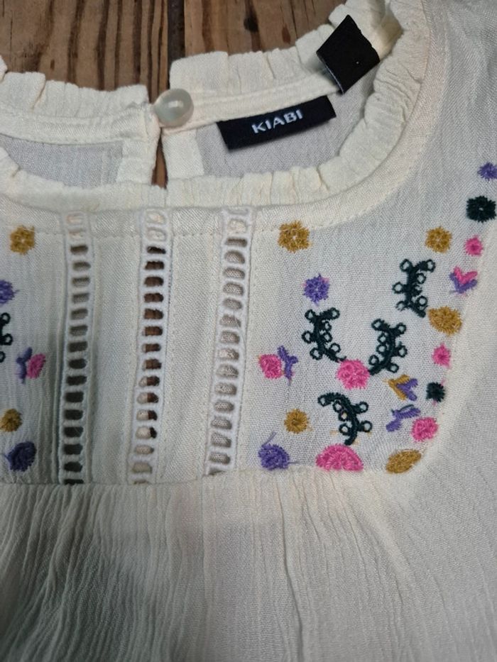 Tunique fluide brodée pour bébé fille. - photo numéro 3