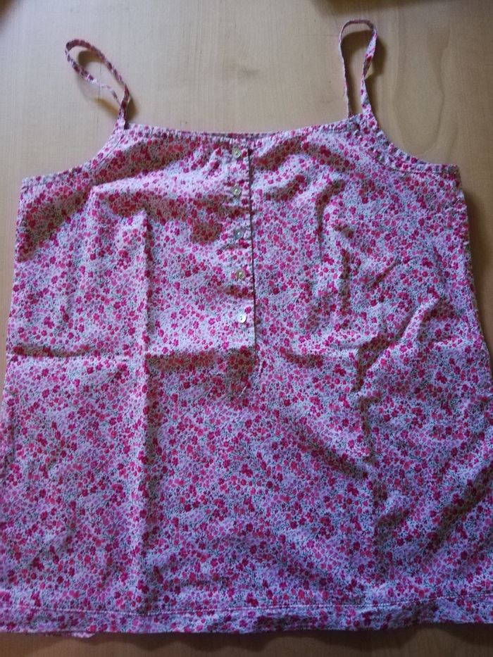 haut à fleurs roses fille 14a