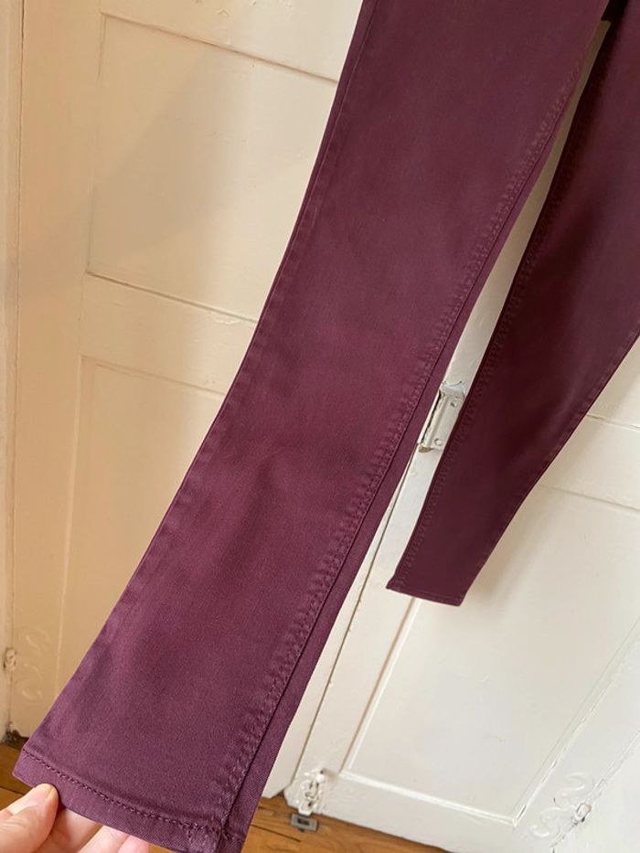 Slim Mango bordeaux taille 38 - photo numéro 6