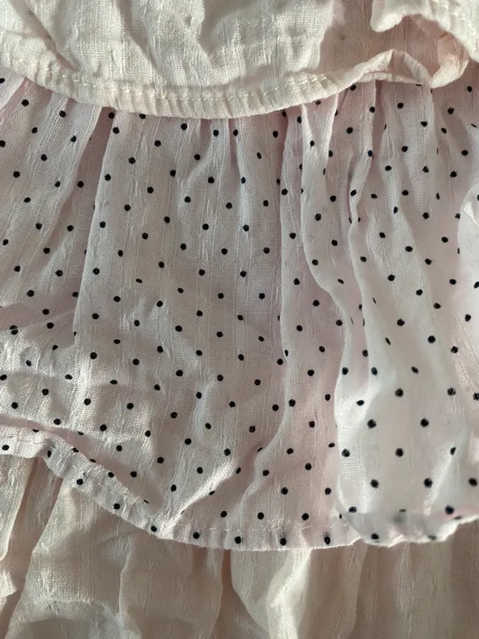 Robe sergent major rose petit pois noir - photo numéro 6