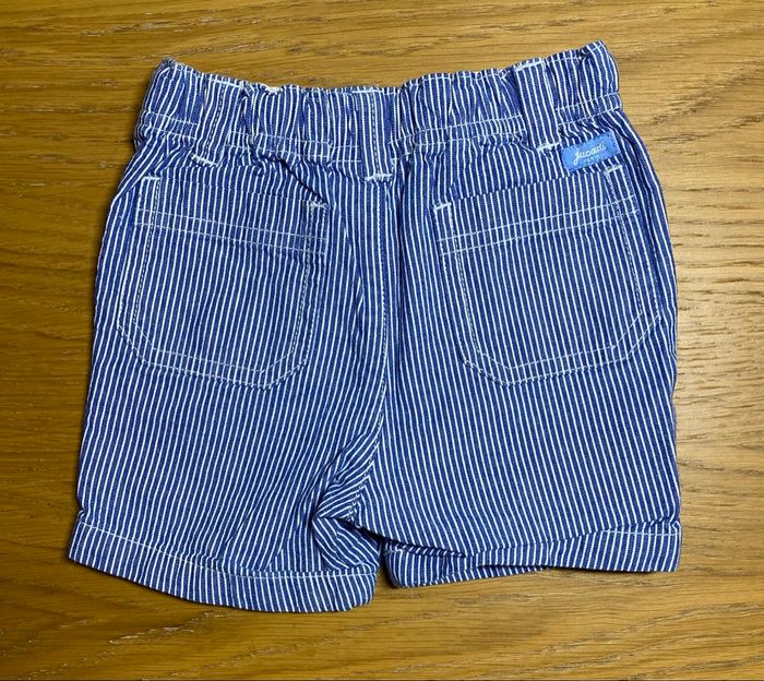 Jacadi Short bleu et blanc Taille 12 mois - photo numéro 6