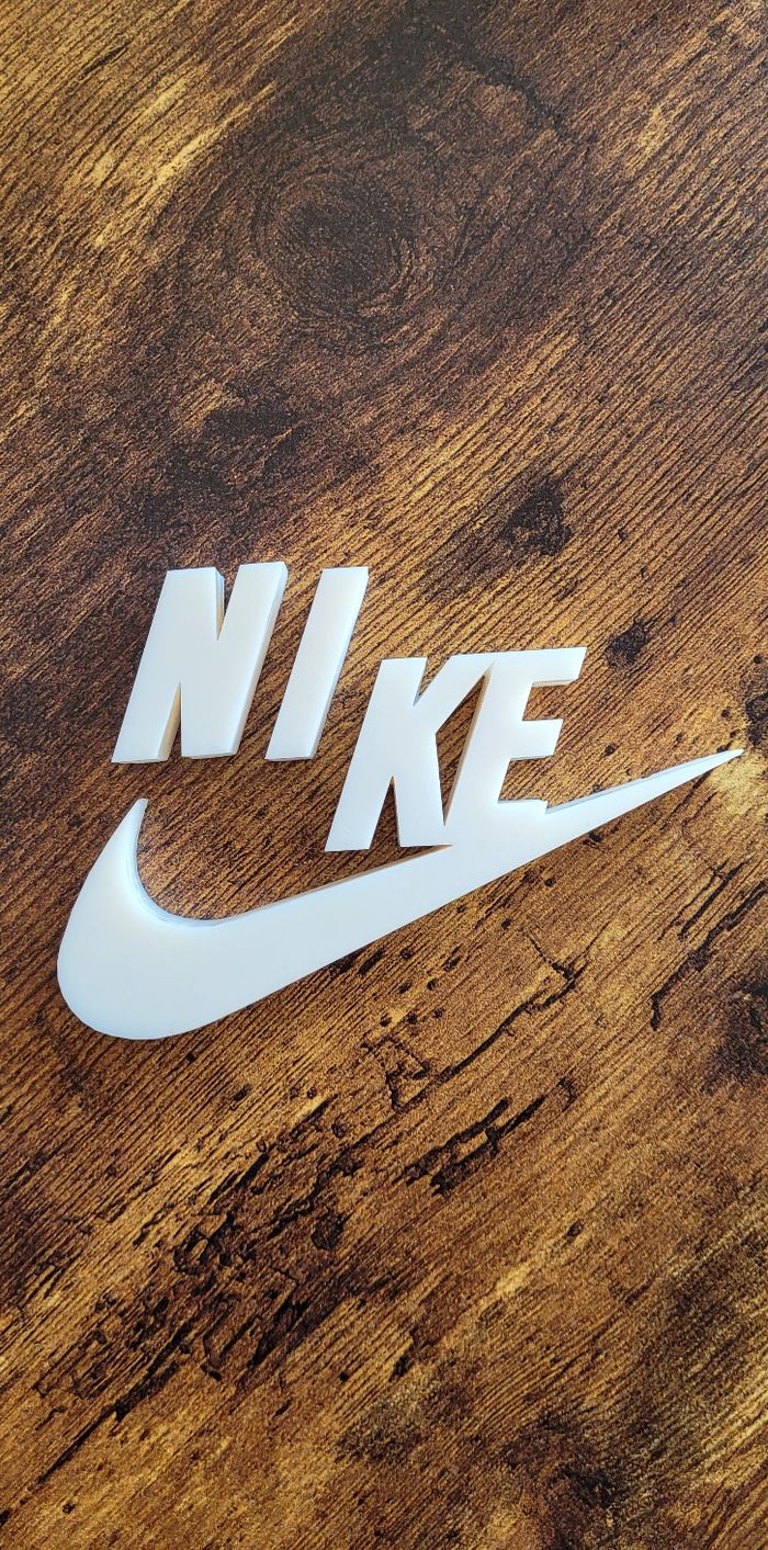 Logo Nike - Impression 3D - Blanc crème - Décoration Nike - photo numéro 3