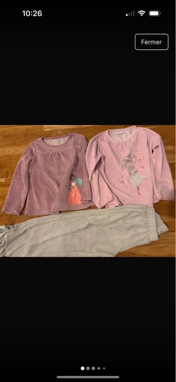 Ensemble pyjamas velours 