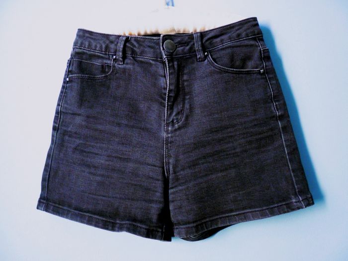 Short jean Femme Morgan XS ou 34 noir TBE taille haute