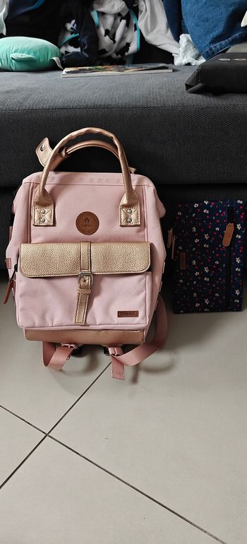Sac à dos S cabaïa rose doré