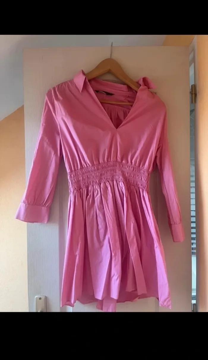 robe chemise rose zara - photo numéro 6