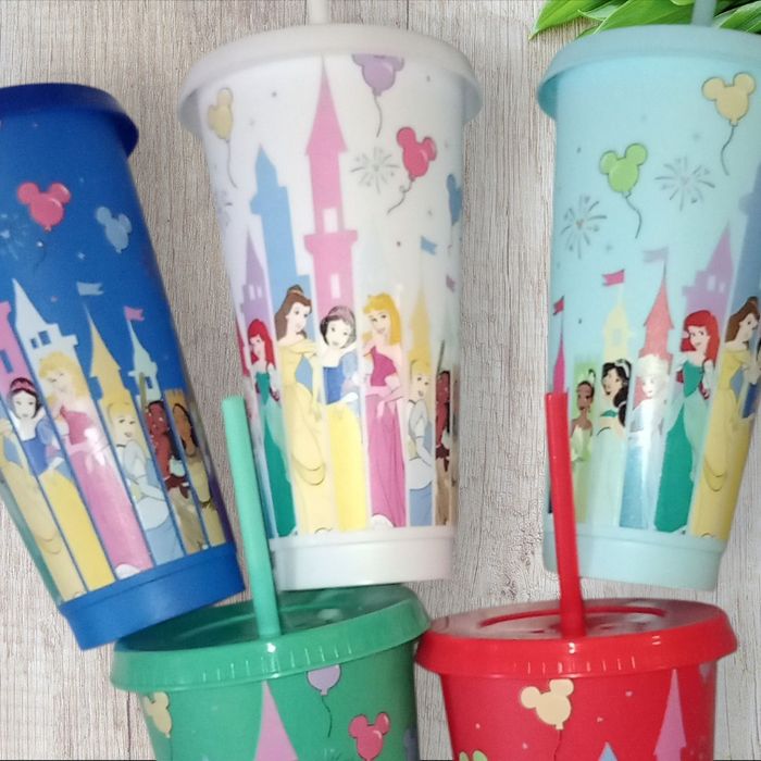 Grand gobelet à paille princesses disney - photo numéro 3