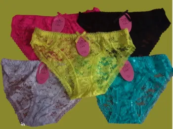 Lot de 5 culotte shorty femme taille M style dentelle