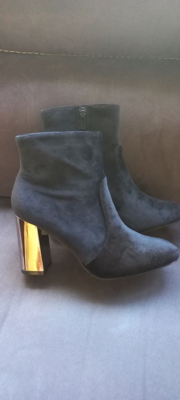 Bottines avec talons effet miroir