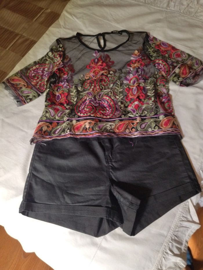 Ensemble short Jennifer et haut Shein