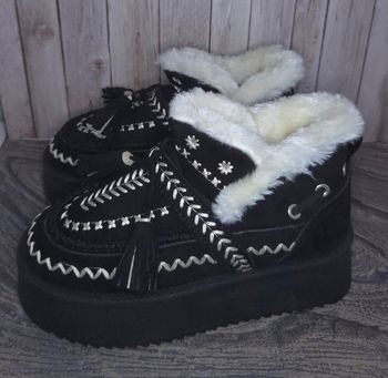 Boots d'hiver noires bottines basses tendances - Taille 41 - Neuves