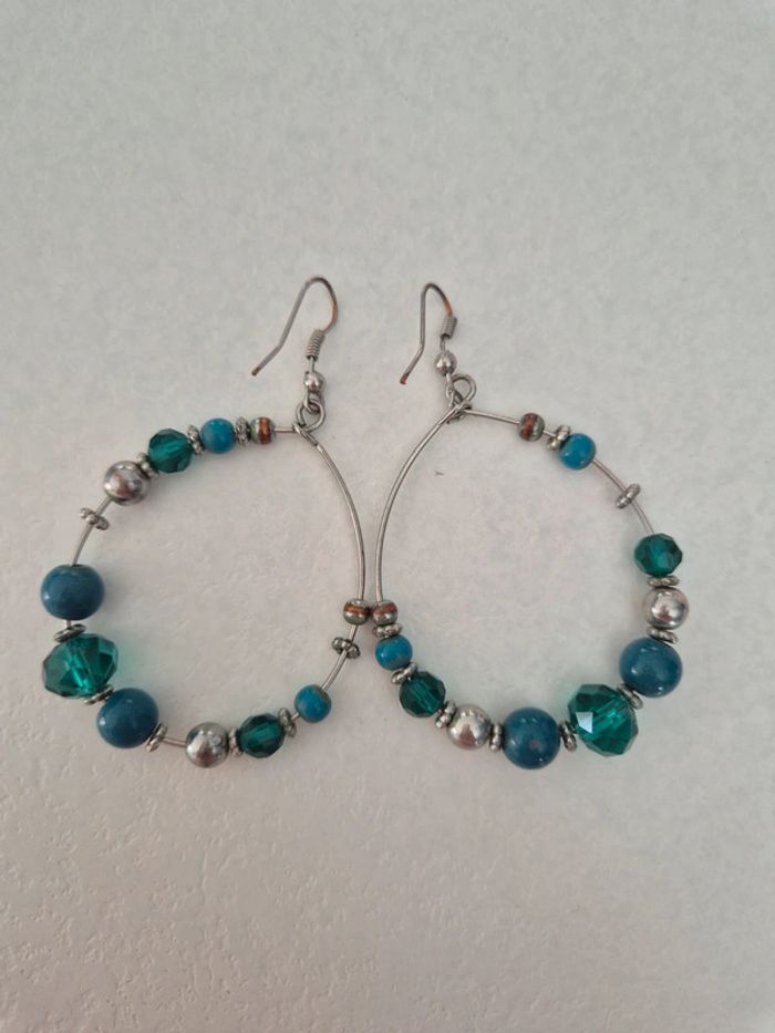 Boucles d'oreilles vert