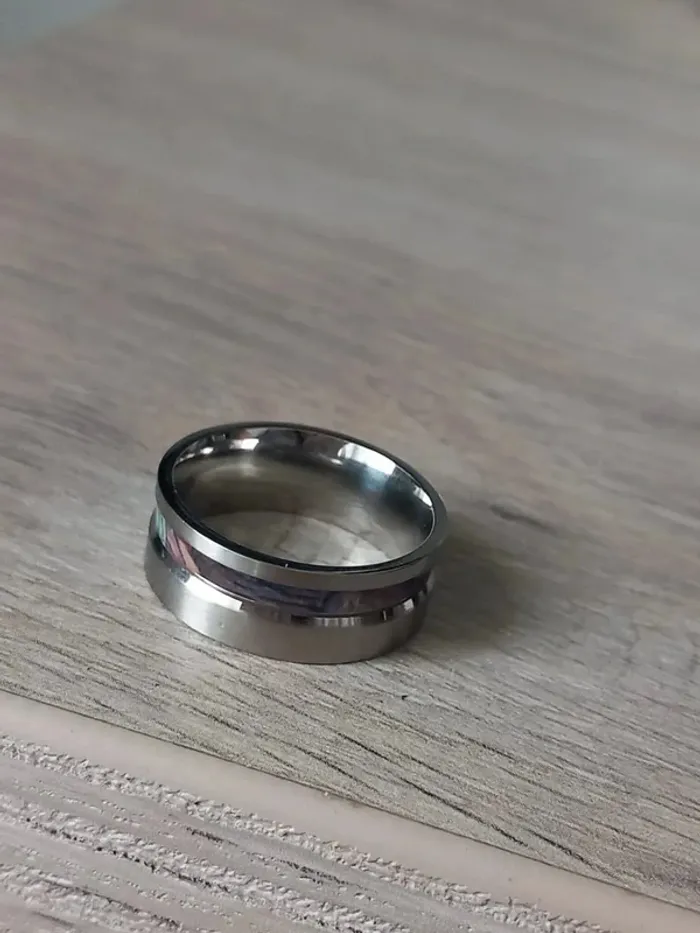 Bague homme acier taille 19 - photo numéro 4