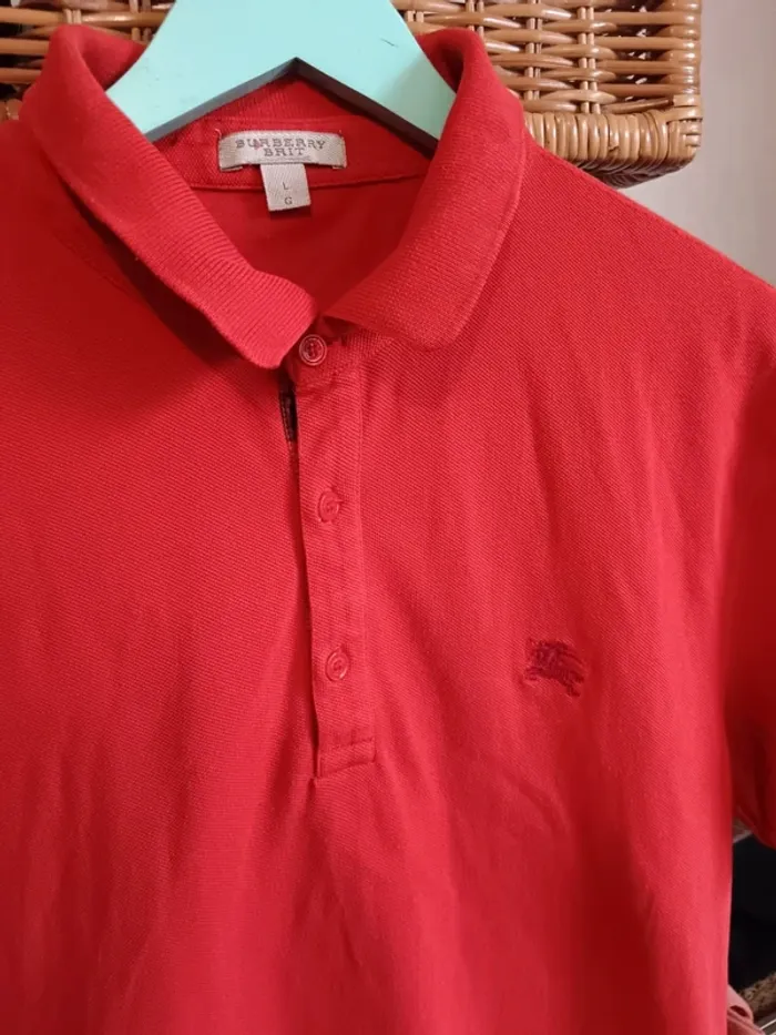 Polo Burberry Taille L orange - photo numéro 3