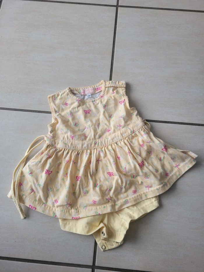 Jupe body Kimbaloo baby jaune 6mois