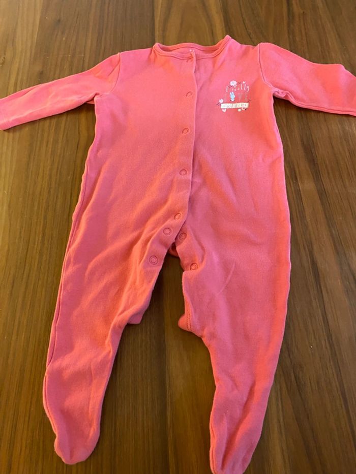Lot de 3 pyjama dors bien rose fille 3-6 mois C&A - photo numéro 5