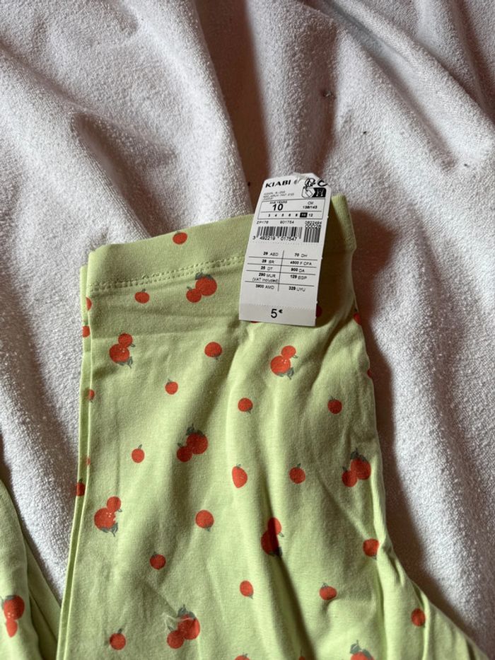 Lot de 2 leggings taille 10 ans neuf avec étiquette - photo numéro 3