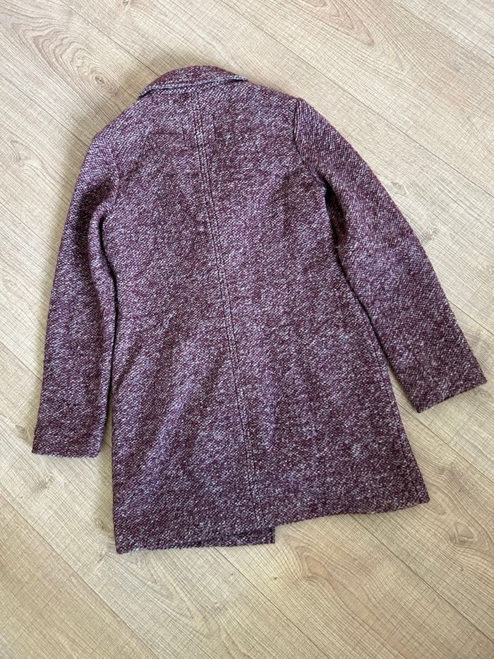 Manteau bordeaux en laine S.Oliver taille 38 bon état (présence de bouloches) - photo numéro 9