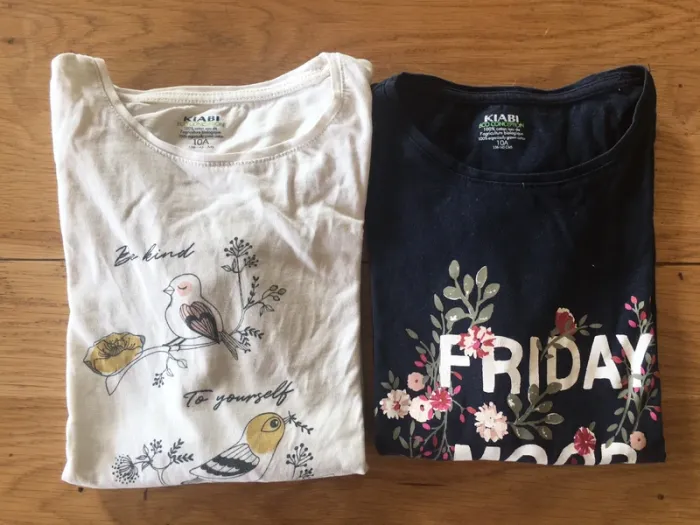 Lot de 2 tee-shirt manches longues 10 ans