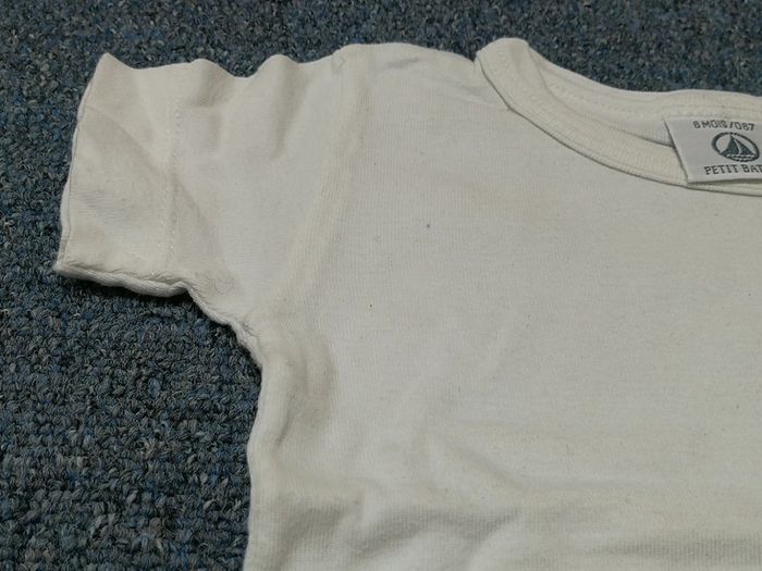 T-shirt MC blanc petit bateau 6M - photo numéro 3