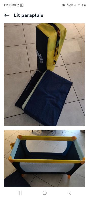 Lit parapluie comme neuf