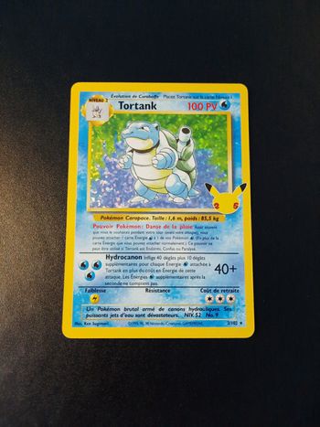 Carte Pokemon Tortank 2/102 Set de Base Célébrations 25 ans Epée et bouclier fr