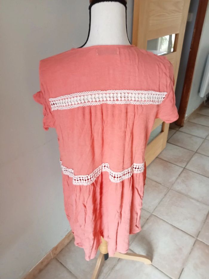 Tunique Rose à dentelles - photo numéro 5