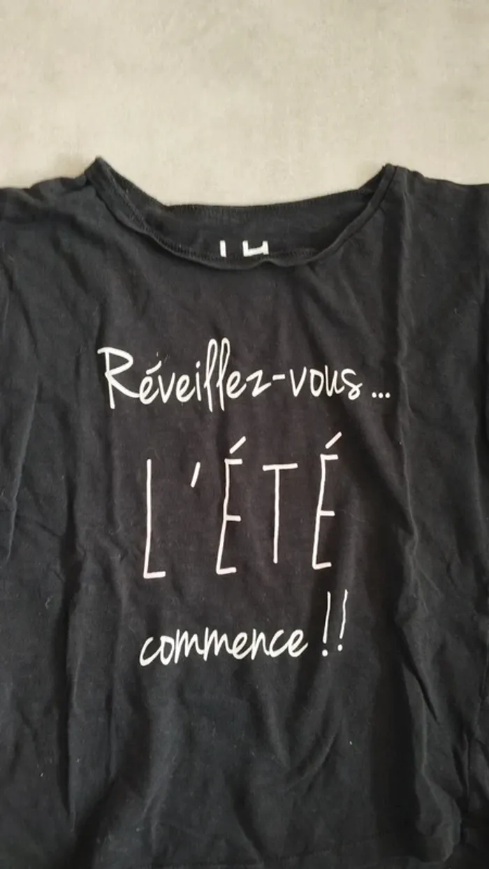 Tee-shirt noir la halle fille taille 10 ans - photo numéro 3