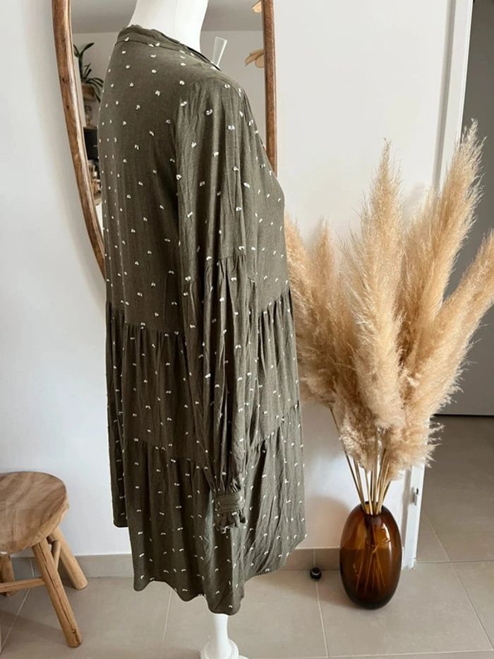 Robe casual kaki Zara - photo numéro 4