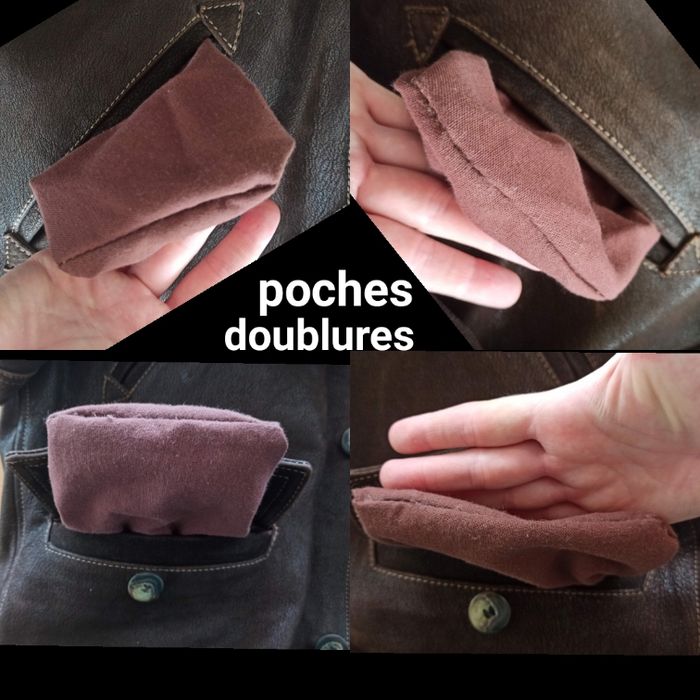 XL Blouson type aviateur cuir chèvre redskins - photo numéro 2