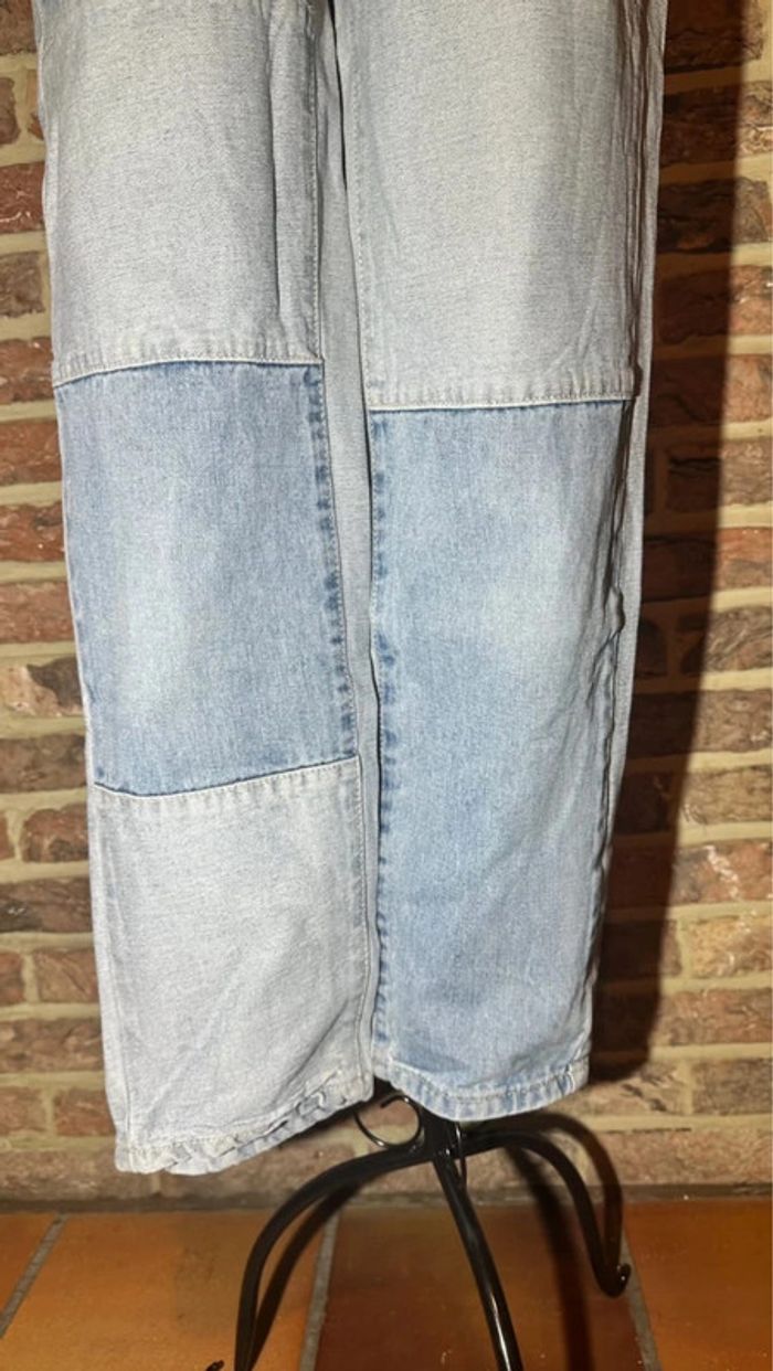 Jeans Taille Haute bleu bicolore Shein Taille XS /34 - photo numéro 4