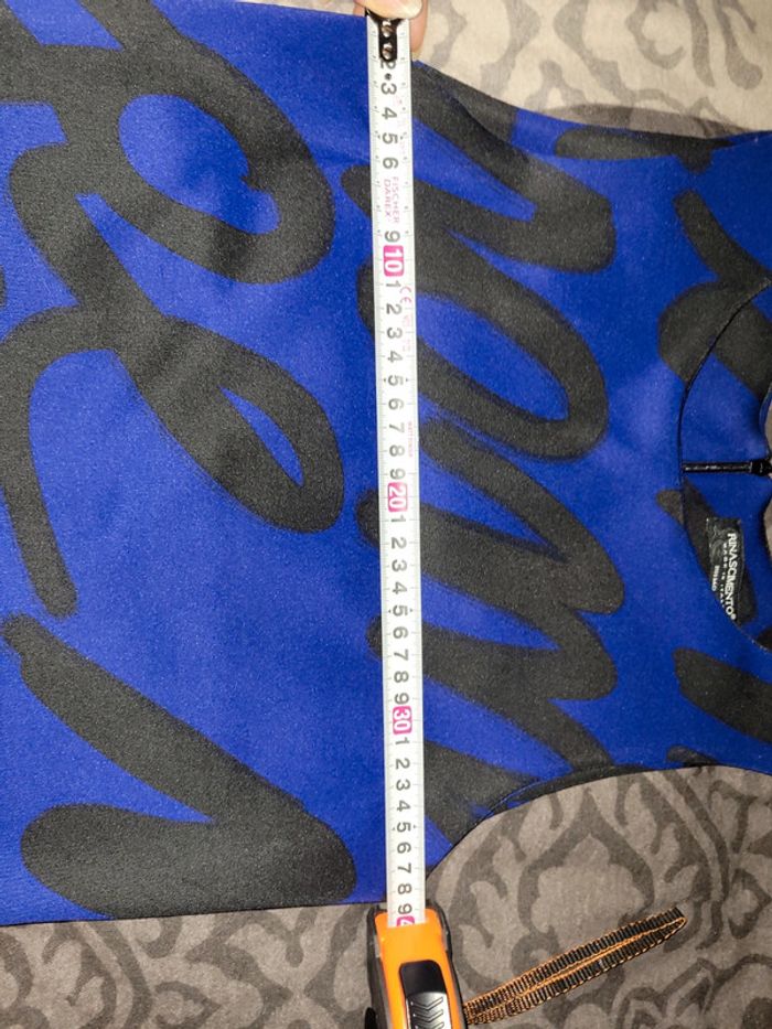 Très belle robe noir et bleu, rinascimento - photo numéro 9