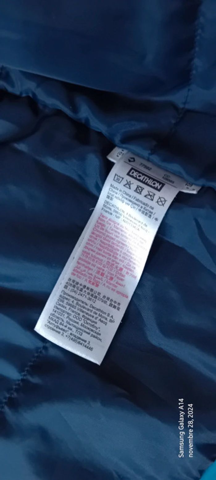 Blouson coupe vent doublé tribord bleu garçon 12 ans décathlon - photo numéro 15