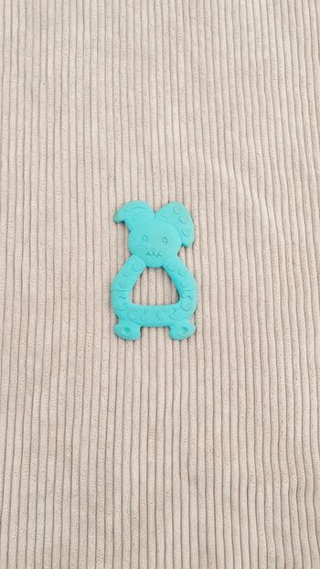 Anneau de dentition lapin bleu turquoise Dodie bébé fille ou garçon mixte