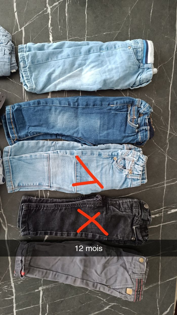 Lots de 19 pantalons 12 mois - photo numéro 4