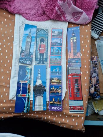 Lot de 8 marque pages vintage Londres
