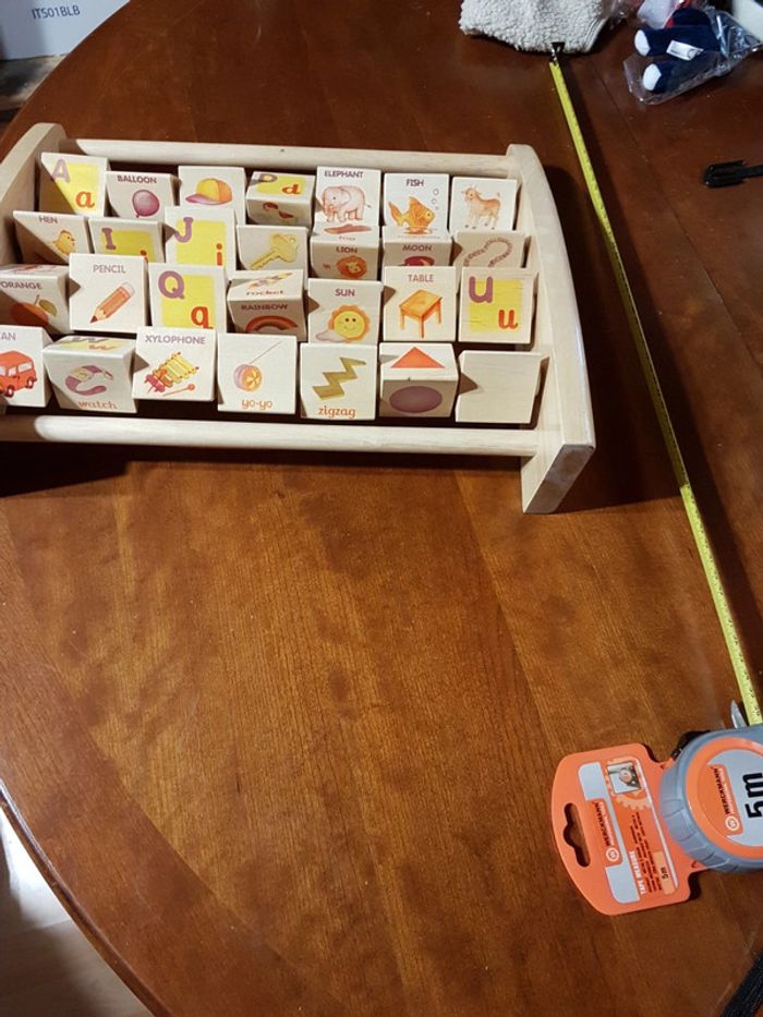 Alphabet en bois et boulier - photo numéro 2