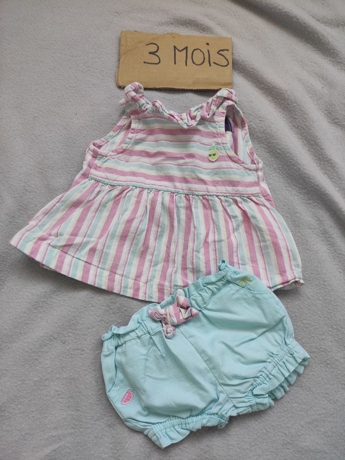 Ensemble bébé fille 3 mois sergent major