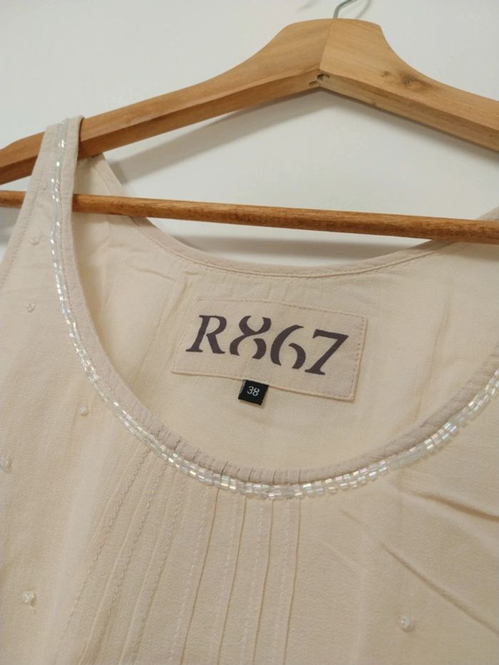 Débardeur bleu et blanc 38 R867 - photo numéro 3