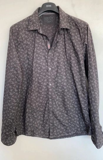 Jolie chemise neuve noire à fleurs grises Esprit taille 2XL