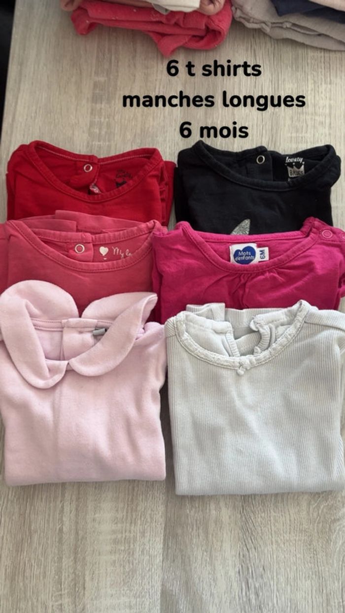 Lot 6 t shirts manches longues
