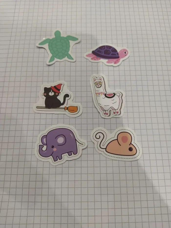 Autocollants thème kawaii (lot E)