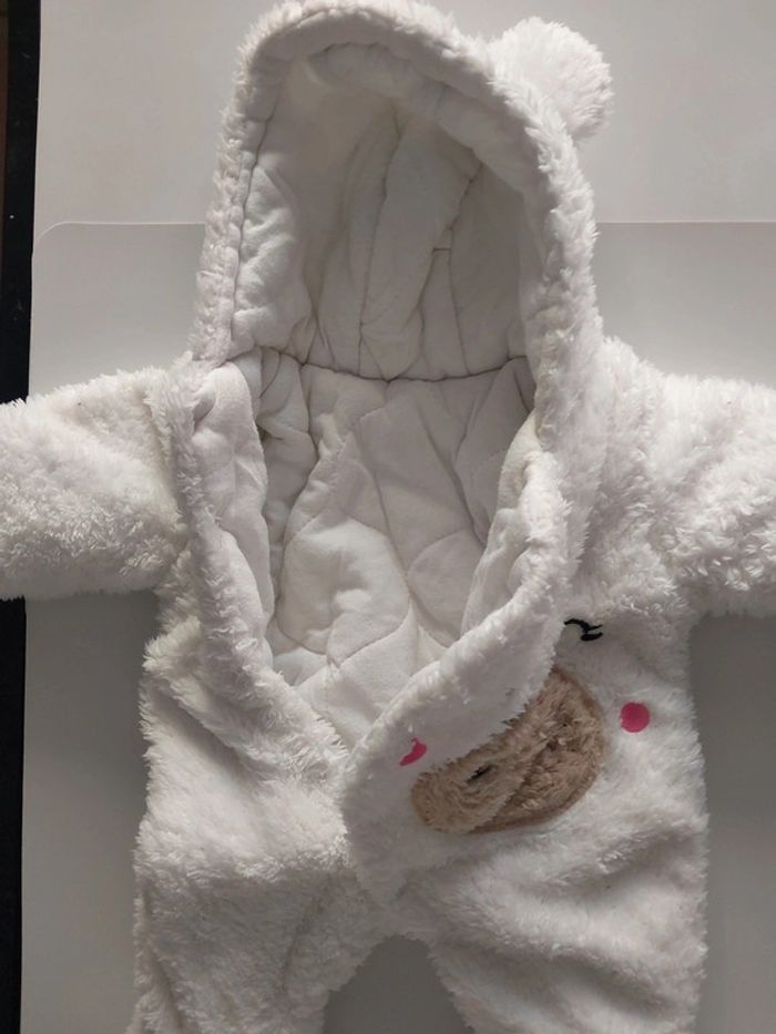 Combinaison bébé blanche 1-3 mois - photo numéro 4