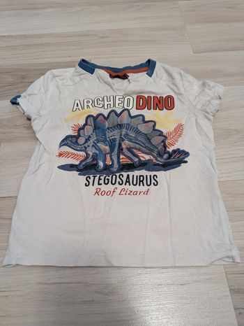 T-shirt garçon 4 ans stégosaure dinosaure