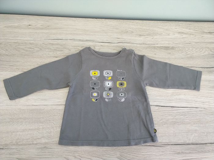Tee-shirt manches longues fille 9 mois - photo numéro 1