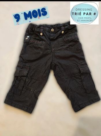 Pantalon cargo noir 9 mois