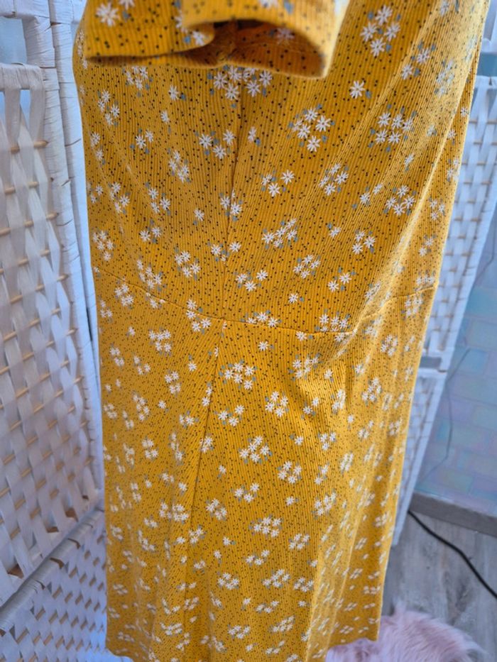 💕Jolie Robe jaune moutarde fleurie Inextenso fille T. 16 ans 💕 - photo numéro 9