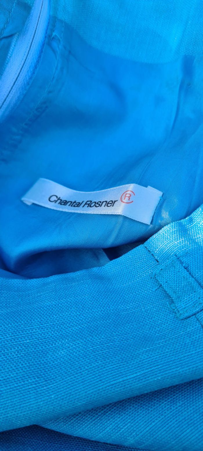 Tailleur bleu Chantal Rosner Paris T 4 - photo numéro 9